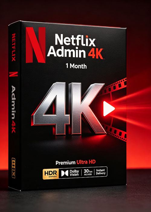 cdkdeals, Netflix Admin 4K 1Month