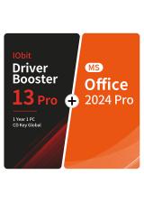 IObit Driver Booster 13 Pro 1 Year 1 PC CD Key Global+MS Office2024 Pro  Pack